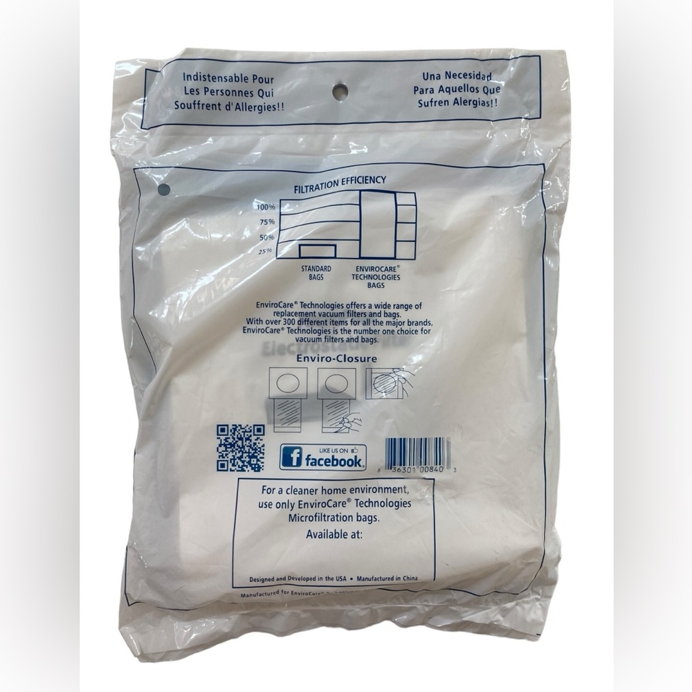 6 Vacuum Bags‎ Enviro Care Bissell Uprights Style 1 & 7 Samsung 5000 & 7000 NOS - Picture 5 of 8